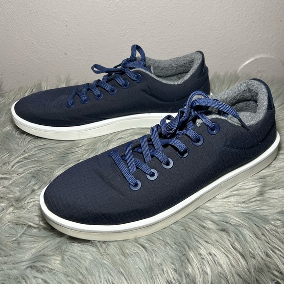 Allbirds Men’s Wool Piper Woven Lace Up navy Blue Navy Casual Sneakers Size 14 - Picture 3 of 10